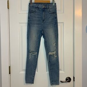 American Eagle Curvy Highest Rise Jegging Womens Size 6 Short Distressed Stretch